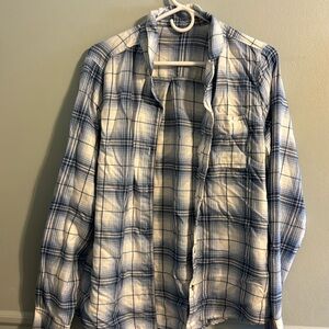 Women’s size med light weight button up flannel from Hollister